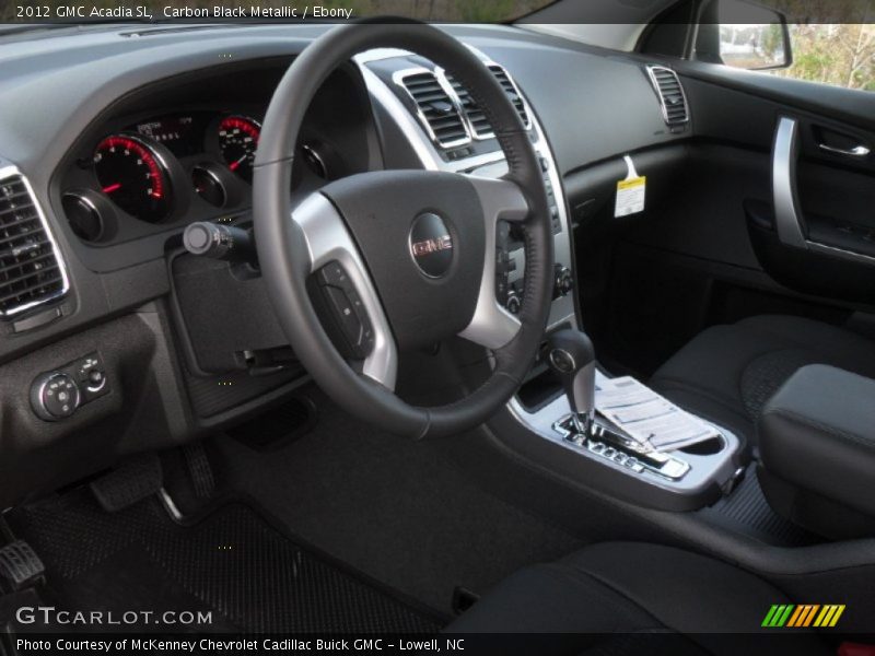 Carbon Black Metallic / Ebony 2012 GMC Acadia SL