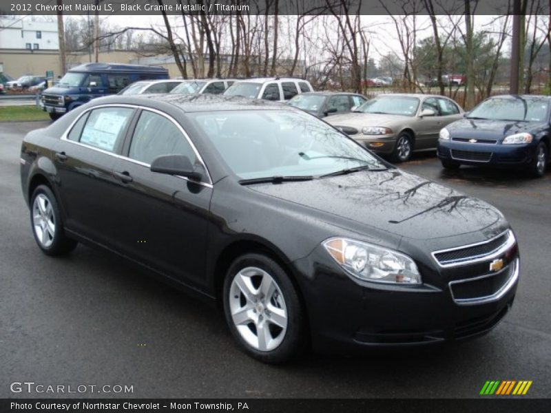 Black Granite Metallic / Titanium 2012 Chevrolet Malibu LS