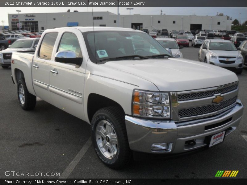 White Diamond Tricoat / Ebony 2012 Chevrolet Silverado 1500 LT Crew Cab