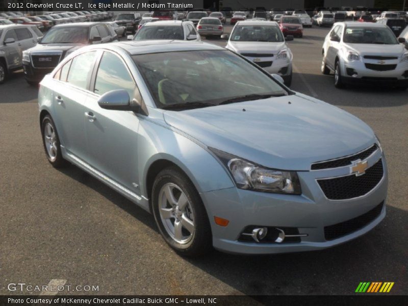 Ice Blue Metallic / Medium Titanium 2012 Chevrolet Cruze LT