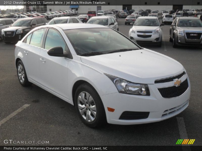 Summit White / Jet Black/Medium Titanium 2012 Chevrolet Cruze LS