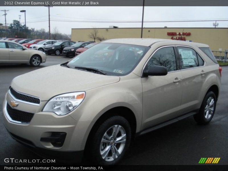 Gold Mist Metallic / Jet Black 2012 Chevrolet Equinox LS