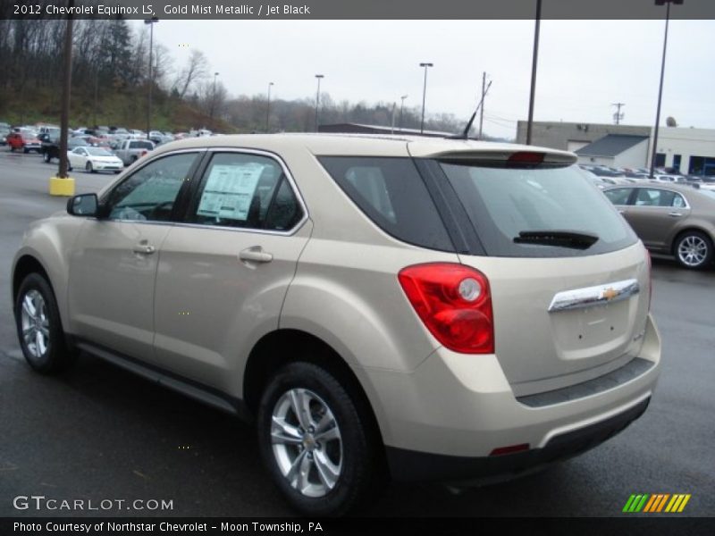 Gold Mist Metallic / Jet Black 2012 Chevrolet Equinox LS