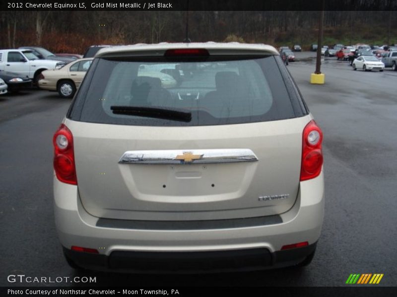 Gold Mist Metallic / Jet Black 2012 Chevrolet Equinox LS