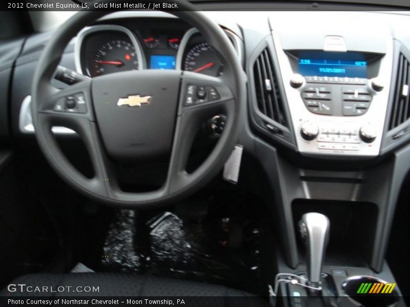 Gold Mist Metallic / Jet Black 2012 Chevrolet Equinox LS