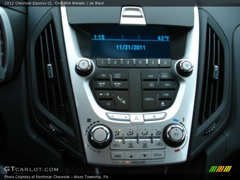 Gold Mist Metallic / Jet Black 2012 Chevrolet Equinox LS