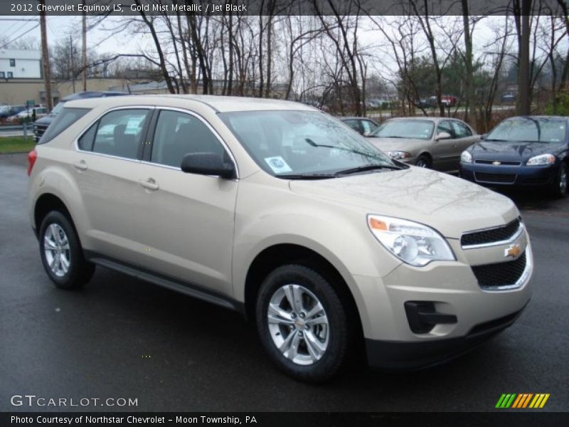 Gold Mist Metallic / Jet Black 2012 Chevrolet Equinox LS