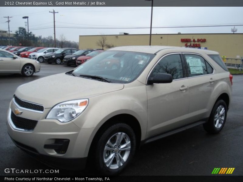 Gold Mist Metallic / Jet Black 2012 Chevrolet Equinox LS