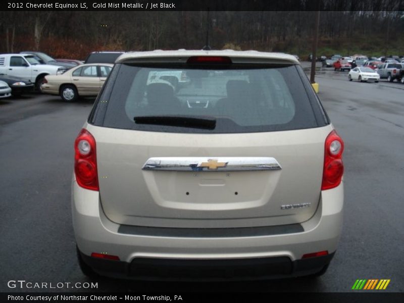 Gold Mist Metallic / Jet Black 2012 Chevrolet Equinox LS