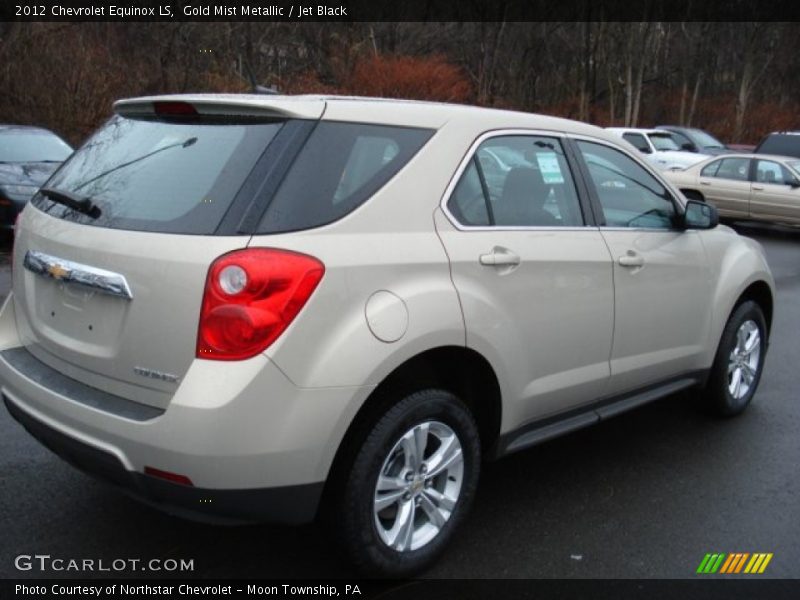 Gold Mist Metallic / Jet Black 2012 Chevrolet Equinox LS