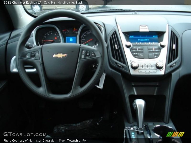 Gold Mist Metallic / Jet Black 2012 Chevrolet Equinox LS