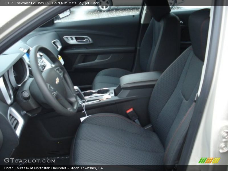 Gold Mist Metallic / Jet Black 2012 Chevrolet Equinox LS