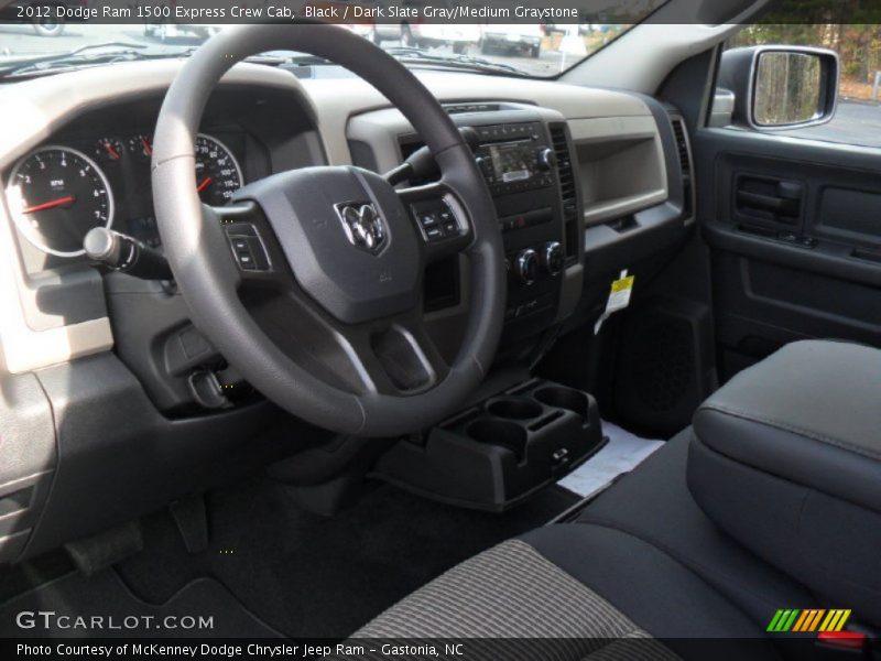 Black / Dark Slate Gray/Medium Graystone 2012 Dodge Ram 1500 Express Crew Cab