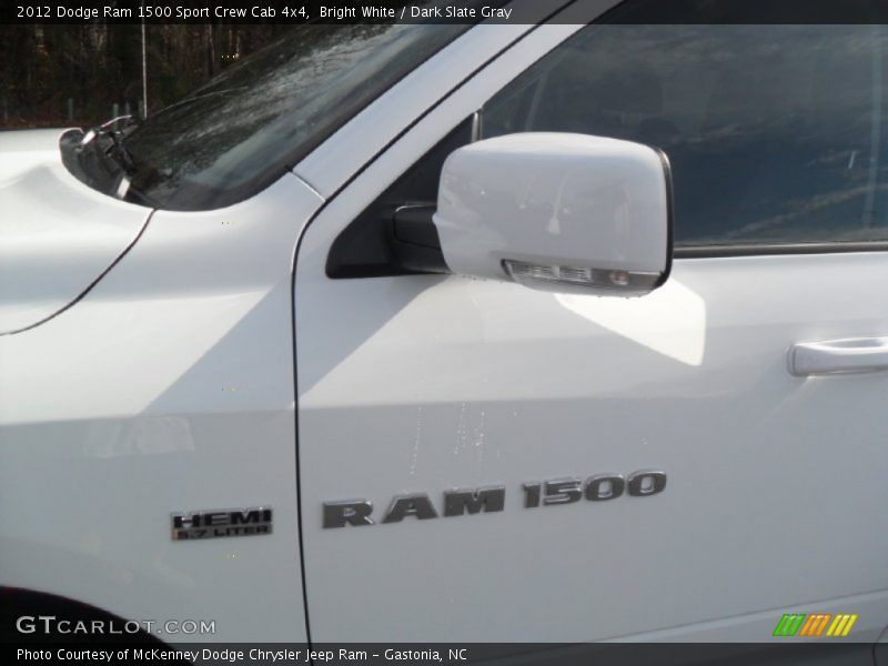 Bright White / Dark Slate Gray 2012 Dodge Ram 1500 Sport Crew Cab 4x4
