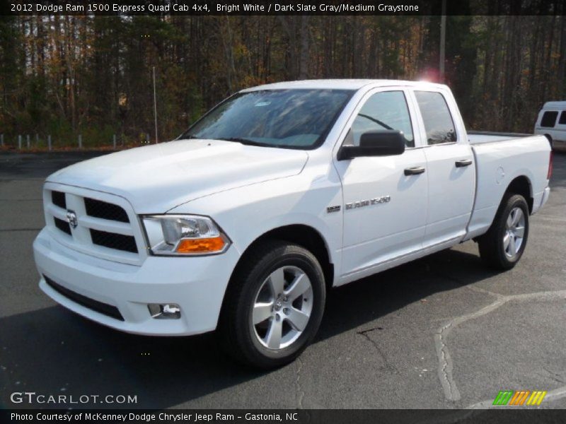 Bright White / Dark Slate Gray/Medium Graystone 2012 Dodge Ram 1500 Express Quad Cab 4x4