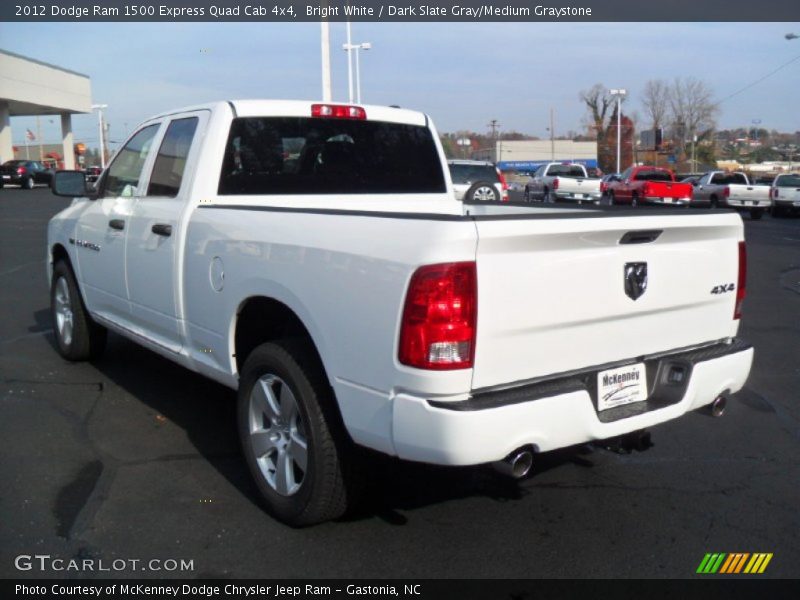 Bright White / Dark Slate Gray/Medium Graystone 2012 Dodge Ram 1500 Express Quad Cab 4x4