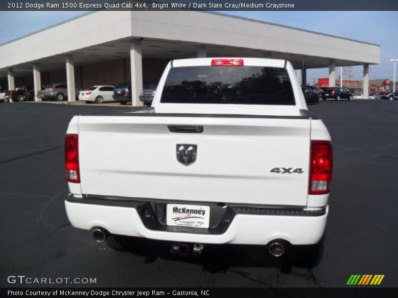 Bright White / Dark Slate Gray/Medium Graystone 2012 Dodge Ram 1500 Express Quad Cab 4x4