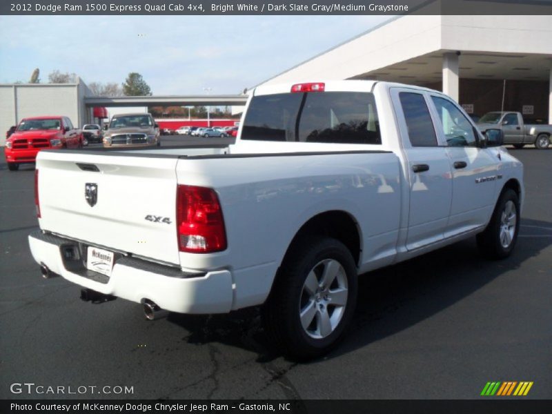 Bright White / Dark Slate Gray/Medium Graystone 2012 Dodge Ram 1500 Express Quad Cab 4x4