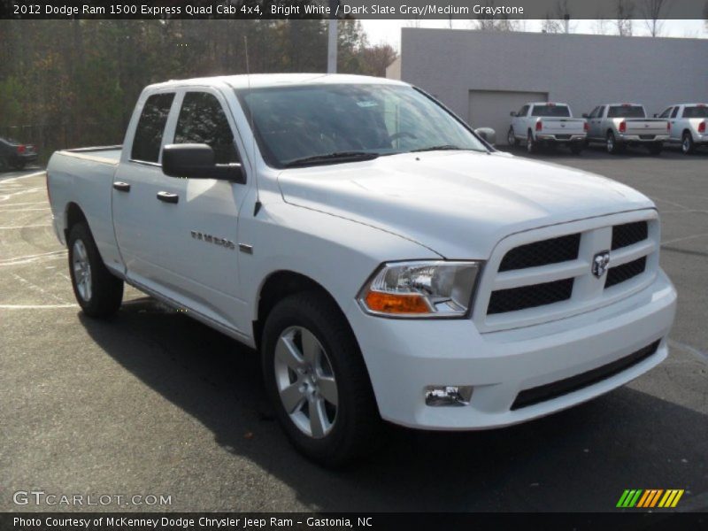 Bright White / Dark Slate Gray/Medium Graystone 2012 Dodge Ram 1500 Express Quad Cab 4x4