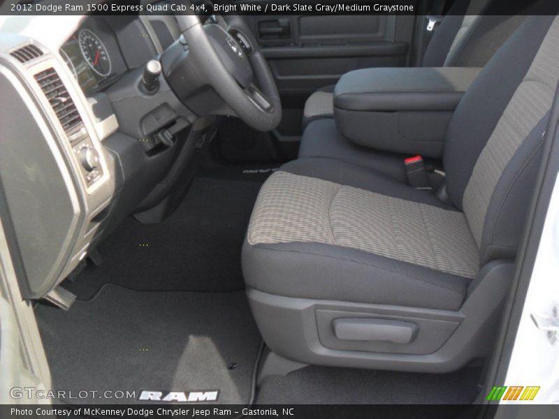 Bright White / Dark Slate Gray/Medium Graystone 2012 Dodge Ram 1500 Express Quad Cab 4x4
