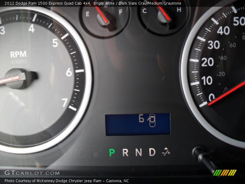 Bright White / Dark Slate Gray/Medium Graystone 2012 Dodge Ram 1500 Express Quad Cab 4x4