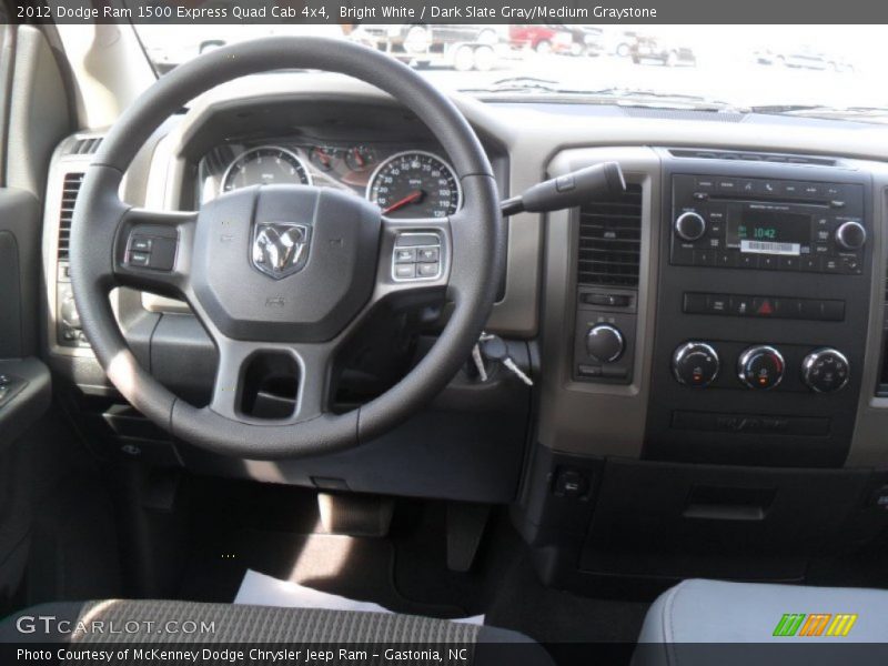 Bright White / Dark Slate Gray/Medium Graystone 2012 Dodge Ram 1500 Express Quad Cab 4x4