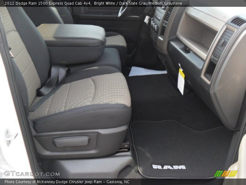 Bright White / Dark Slate Gray/Medium Graystone 2012 Dodge Ram 1500 Express Quad Cab 4x4