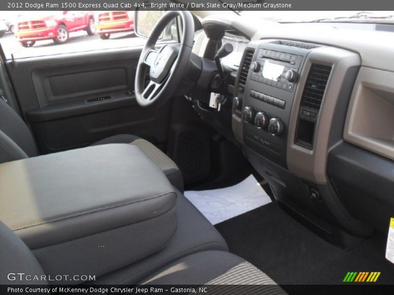 Bright White / Dark Slate Gray/Medium Graystone 2012 Dodge Ram 1500 Express Quad Cab 4x4