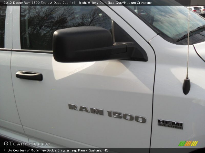 Bright White / Dark Slate Gray/Medium Graystone 2012 Dodge Ram 1500 Express Quad Cab 4x4