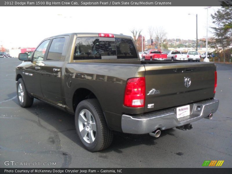 Sagebrush Pearl / Dark Slate Gray/Medium Graystone 2012 Dodge Ram 1500 Big Horn Crew Cab