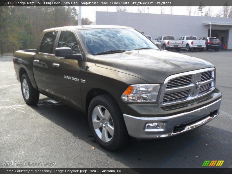 Sagebrush Pearl / Dark Slate Gray/Medium Graystone 2012 Dodge Ram 1500 Big Horn Crew Cab