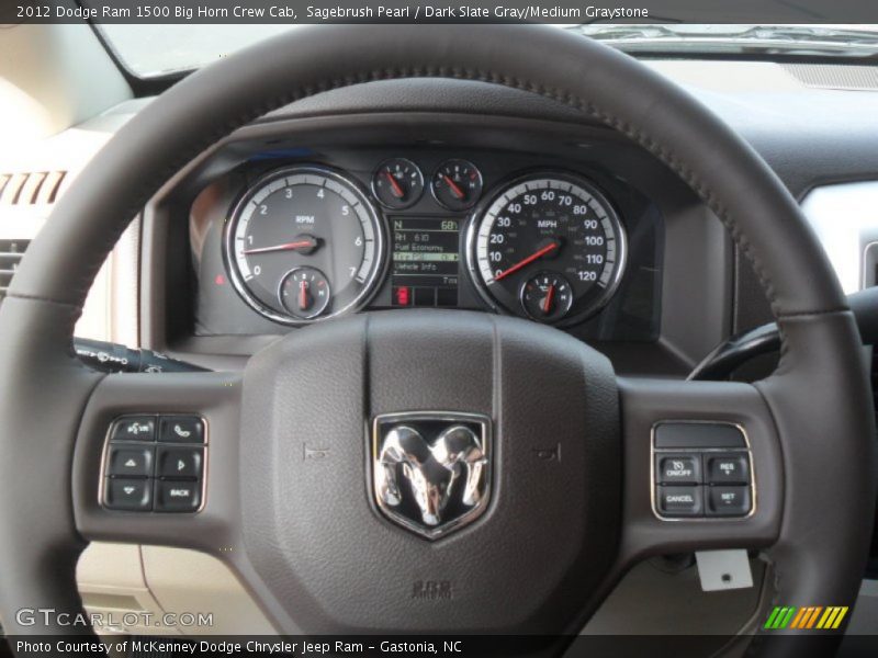 Sagebrush Pearl / Dark Slate Gray/Medium Graystone 2012 Dodge Ram 1500 Big Horn Crew Cab