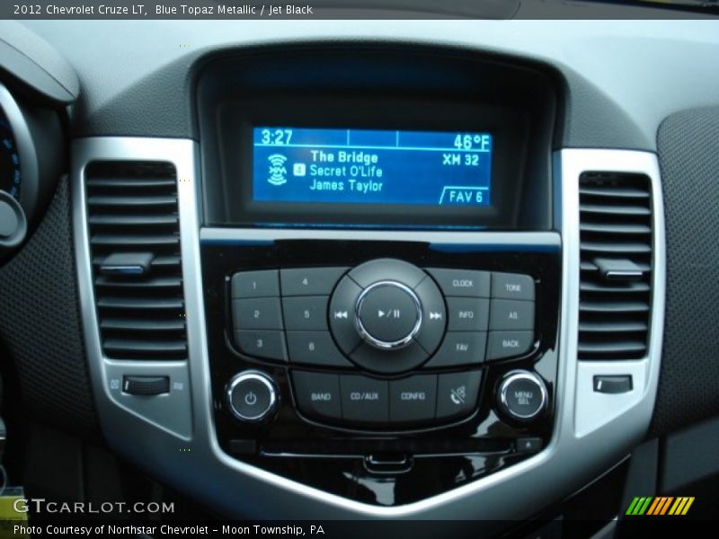 Blue Topaz Metallic / Jet Black 2012 Chevrolet Cruze LT