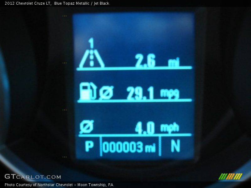 Blue Topaz Metallic / Jet Black 2012 Chevrolet Cruze LT