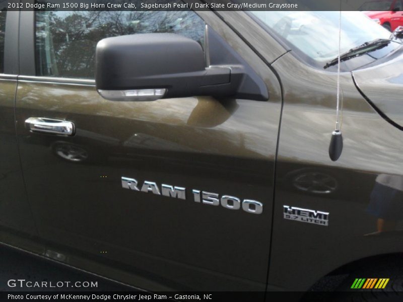 Sagebrush Pearl / Dark Slate Gray/Medium Graystone 2012 Dodge Ram 1500 Big Horn Crew Cab