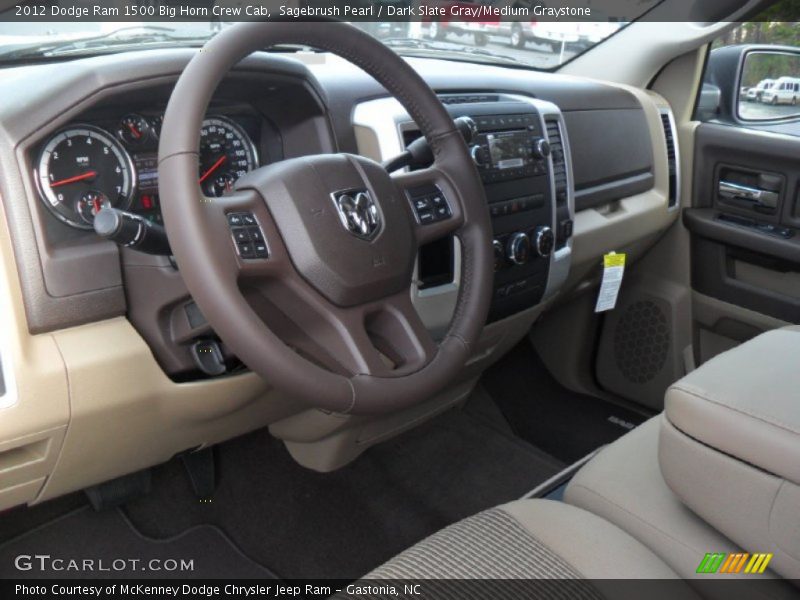 Sagebrush Pearl / Dark Slate Gray/Medium Graystone 2012 Dodge Ram 1500 Big Horn Crew Cab