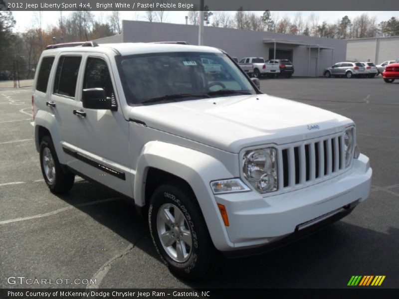 Bright White / Pastel Pebble Beige 2012 Jeep Liberty Sport 4x4