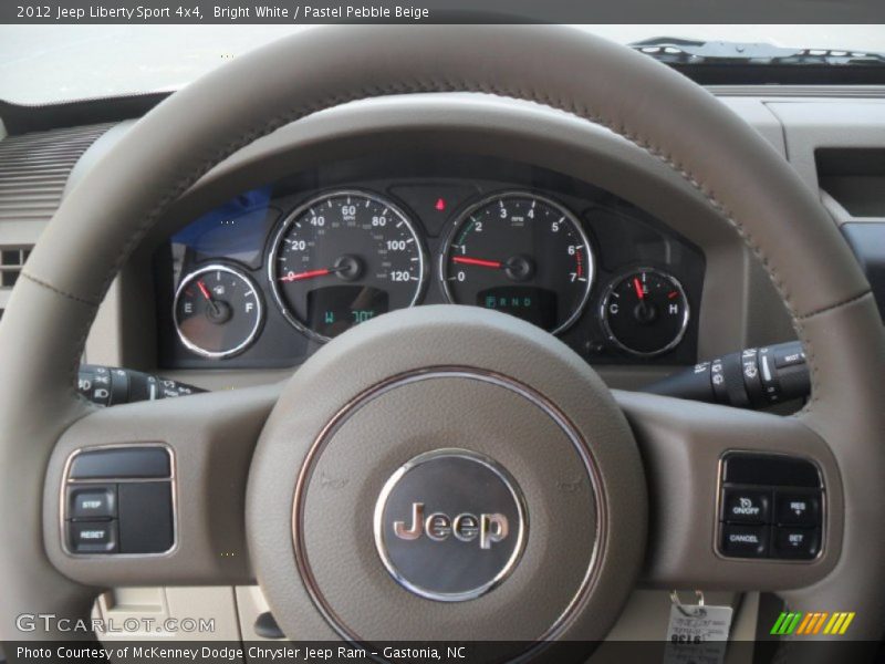 Bright White / Pastel Pebble Beige 2012 Jeep Liberty Sport 4x4