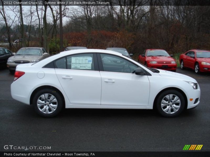 Summit White / Jet Black/Medium Titanium 2012 Chevrolet Cruze LS
