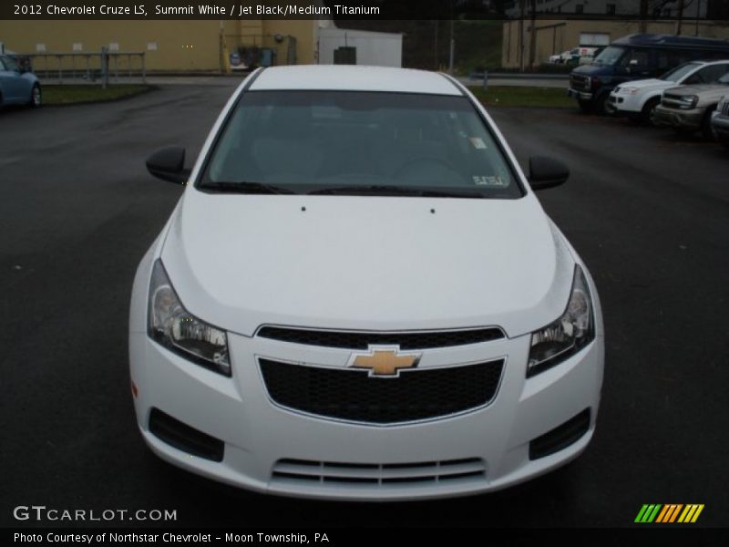 Summit White / Jet Black/Medium Titanium 2012 Chevrolet Cruze LS
