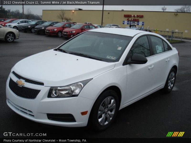 Summit White / Jet Black/Medium Titanium 2012 Chevrolet Cruze LS