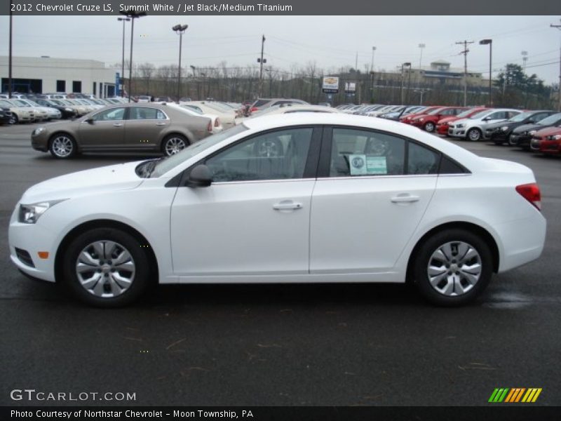 Summit White / Jet Black/Medium Titanium 2012 Chevrolet Cruze LS
