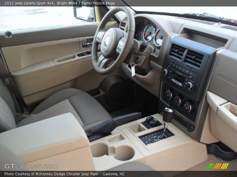 Bright White / Pastel Pebble Beige 2012 Jeep Liberty Sport 4x4