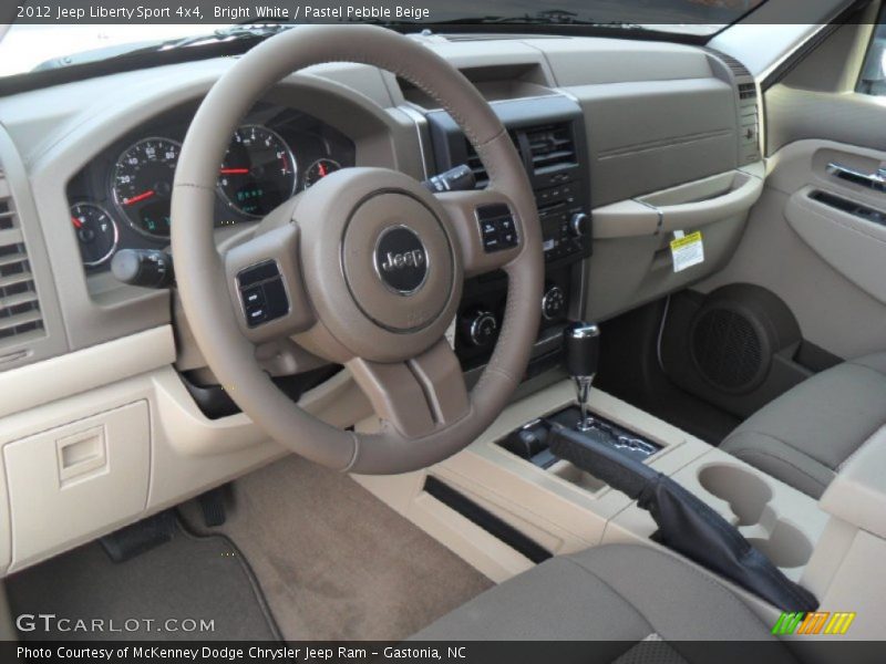 Bright White / Pastel Pebble Beige 2012 Jeep Liberty Sport 4x4