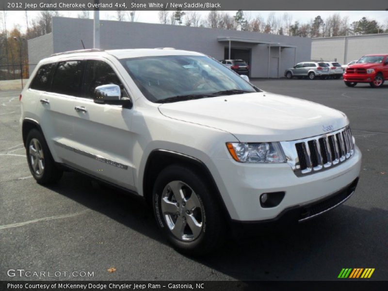 Stone White / New Saddle/Black 2012 Jeep Grand Cherokee Overland 4x4