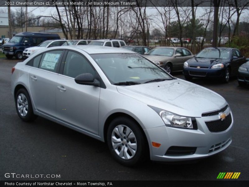 Silver Ice Metallic / Jet Black/Medium Titanium 2012 Chevrolet Cruze LS