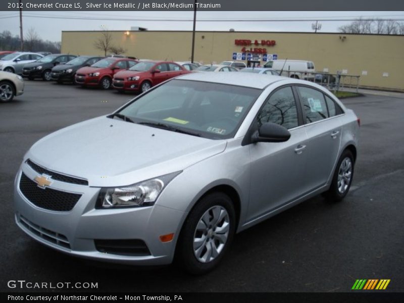 Silver Ice Metallic / Jet Black/Medium Titanium 2012 Chevrolet Cruze LS