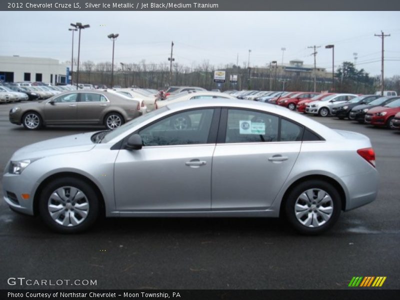 Silver Ice Metallic / Jet Black/Medium Titanium 2012 Chevrolet Cruze LS
