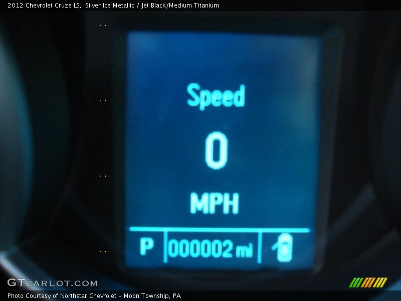 Silver Ice Metallic / Jet Black/Medium Titanium 2012 Chevrolet Cruze LS