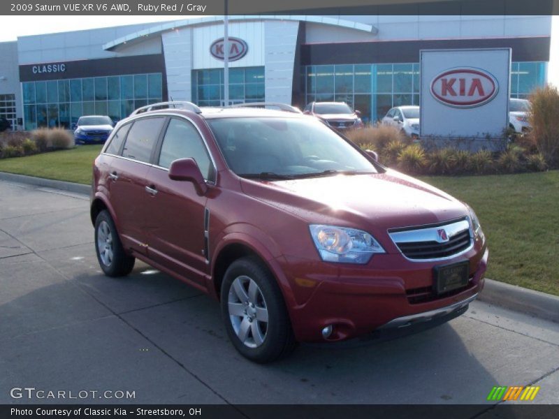 Ruby Red / Gray 2009 Saturn VUE XR V6 AWD